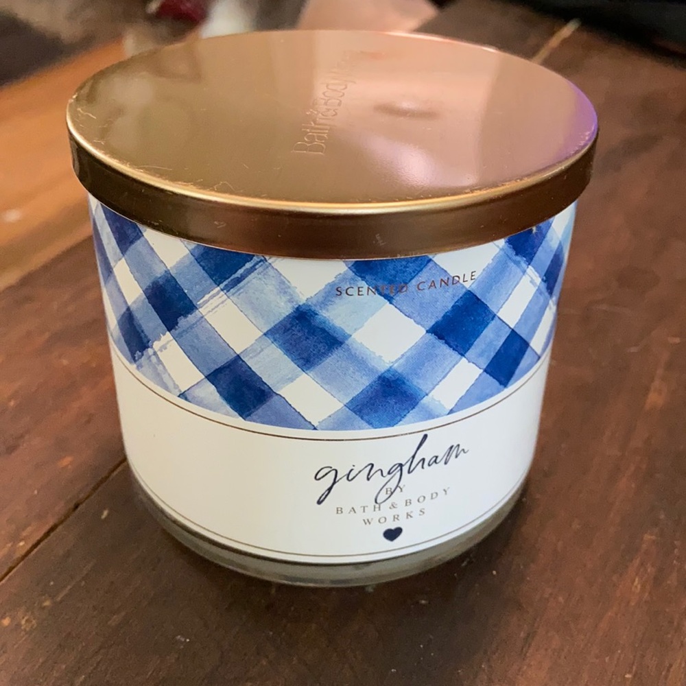 Gingham candle